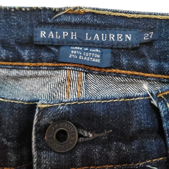 Ralph Lauren Women's Sz 27 Tribeca 114 Jeans Dark Blue Denim Bootcut Blue Label - Picture 10 of 10